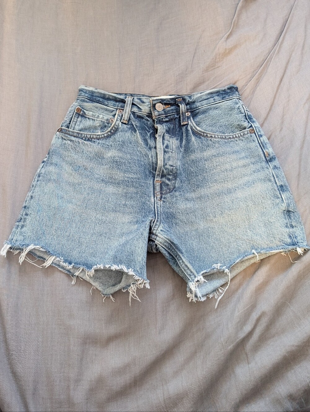 Agolde Riley Jeans Denim Shorts Outsider